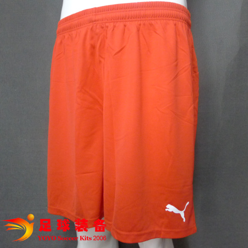 专柜正品PUMA 2014足球组队红色比赛短裤