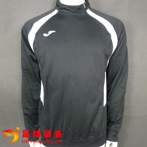 专柜正品JOMA 2014新款足球冬季加绒半拉链黑色卫衣
