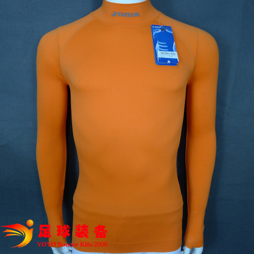 专柜正品JOMA 高领冬季PRO 橙色足球长袖紧身衣