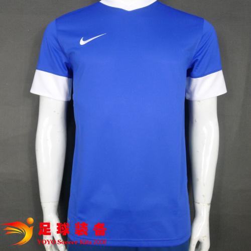 （团购顾客享受价格）专柜正品NIKE 蓝色新款足球光板队服球衣