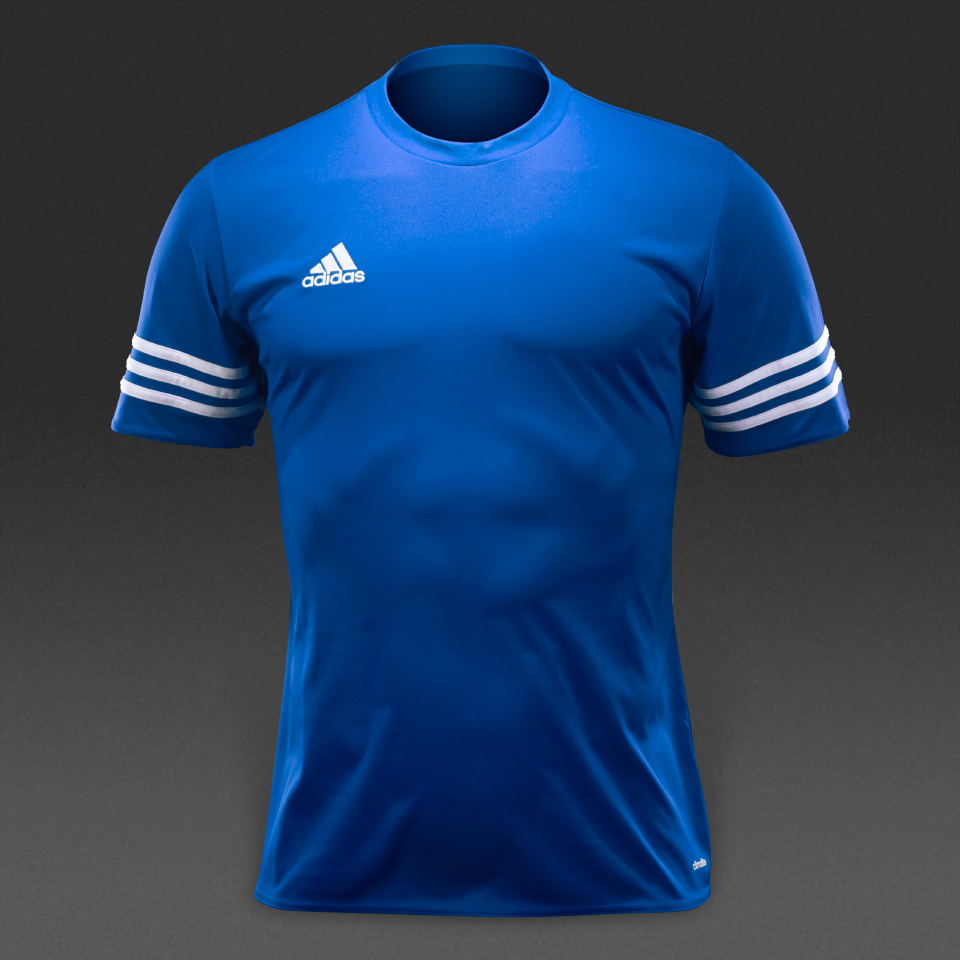 专柜正品ADIDAS 2017 蓝色 足球组队短袖比赛服